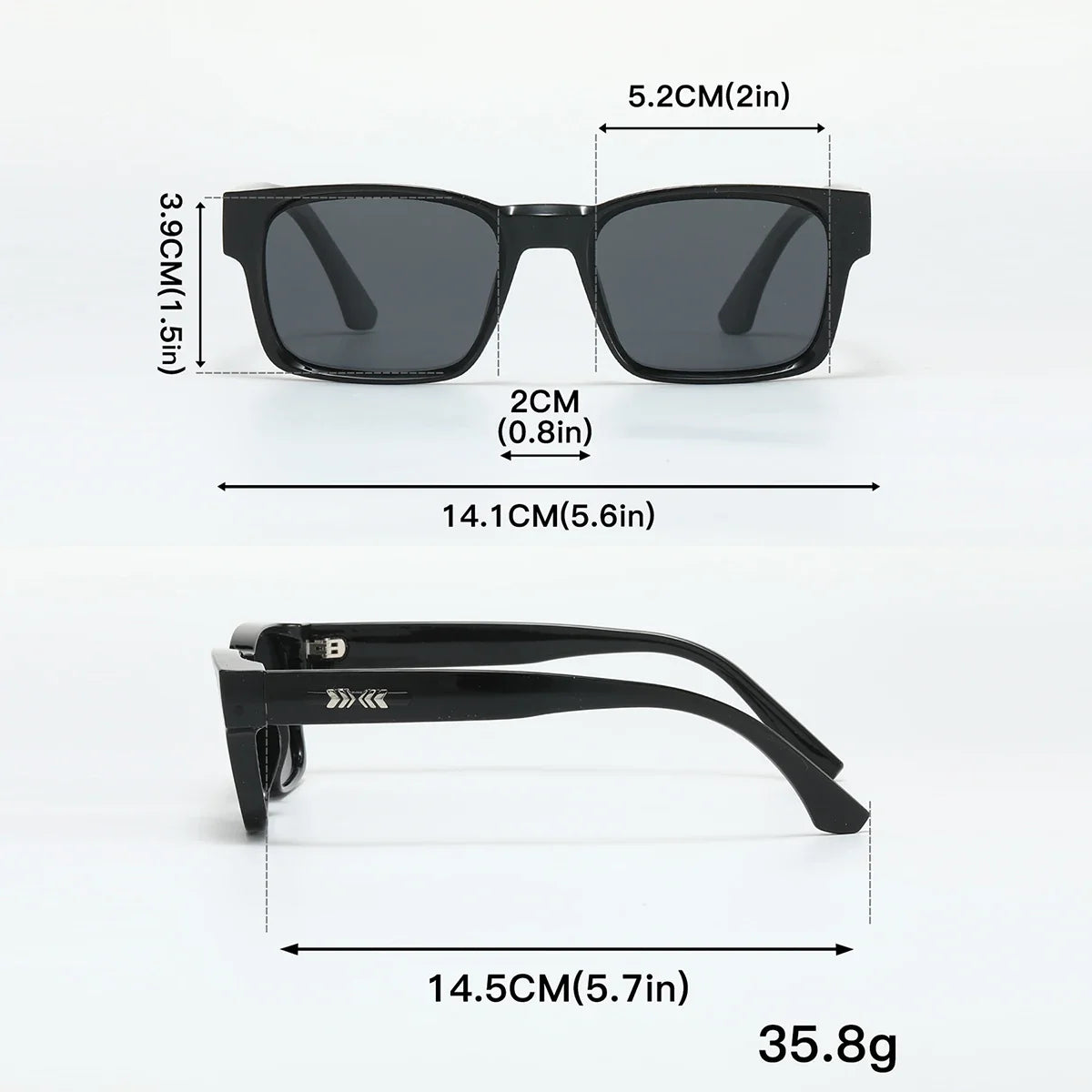 Quality Square Polarized Sunglasses Men Metal Core UV400 Unisex Sun Glasses Travel Hiking Beach Fishing Eyewear
