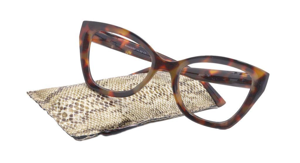 Rhodes (Line Bifocal) (Premium) Reading Glasses, High-End Readers +1.25 to +3 Magnifying, Fashion Round (Tortoise Brown) NY Fifth Avenue