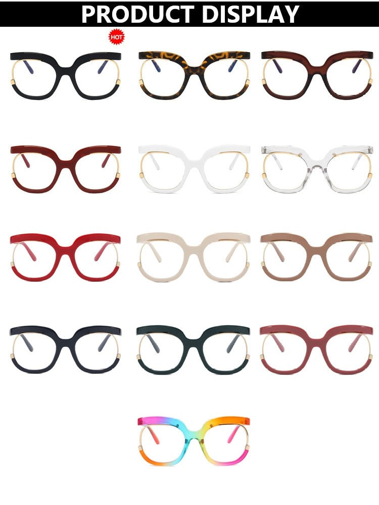 Oversized Round Blue Light Filtering Sunglasses